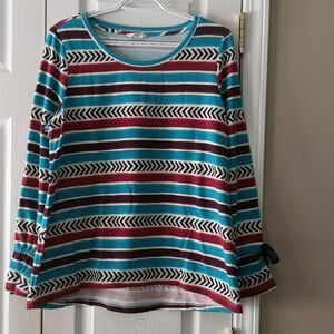 Crown & Ivy striped top Sz M NWT